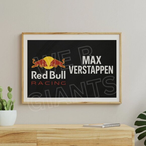 Red Bull Racing F1 Max Verstappen 17"x11" Art Print - Picture 1 of 2